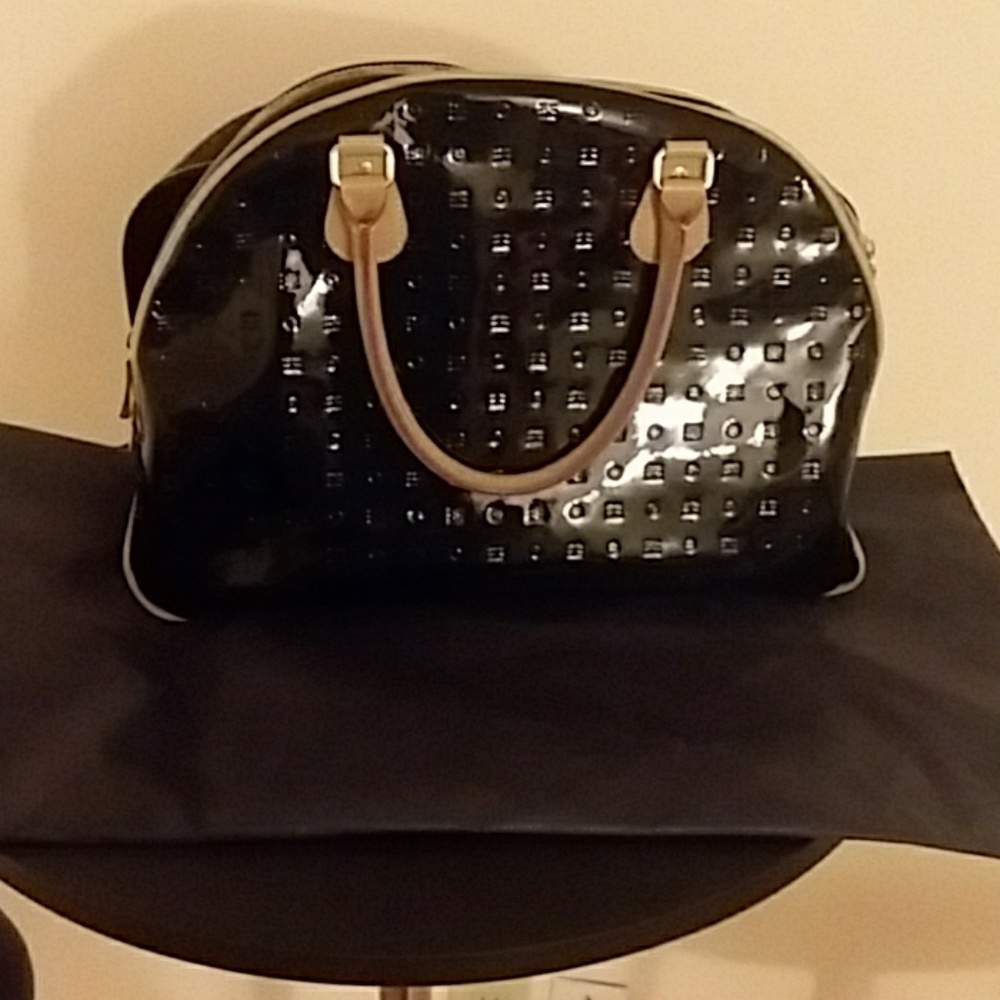 Arcadia Patent Leather Large Satchel